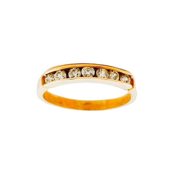 Anillo-Oro bajo-Piedra zirconia-AN8005 conpiedra