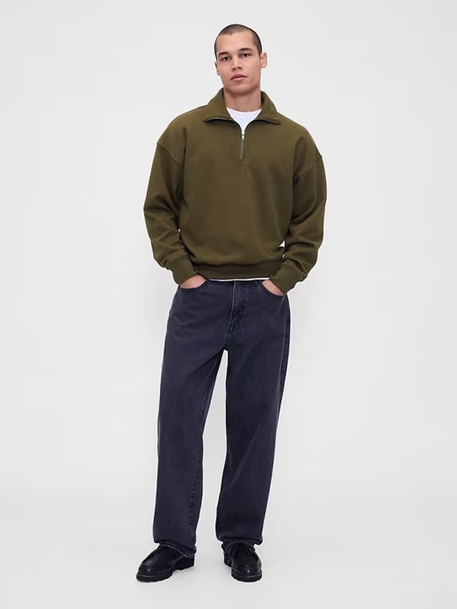 Buzo Deportivo Medio Cierre Hombre - Ripe Olive 