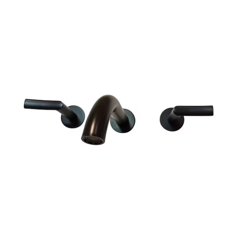 Griferia de lavatorio bimando de pared negro mate NOAR Griferia De Lavatorio Bimando De Pared Negro Mate Noar