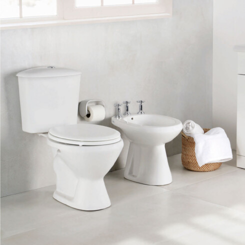 INODORO, TAPA Y MOCHILA FERRUM LINEA MAYO DESCARGA 25 CMS. BLANCO