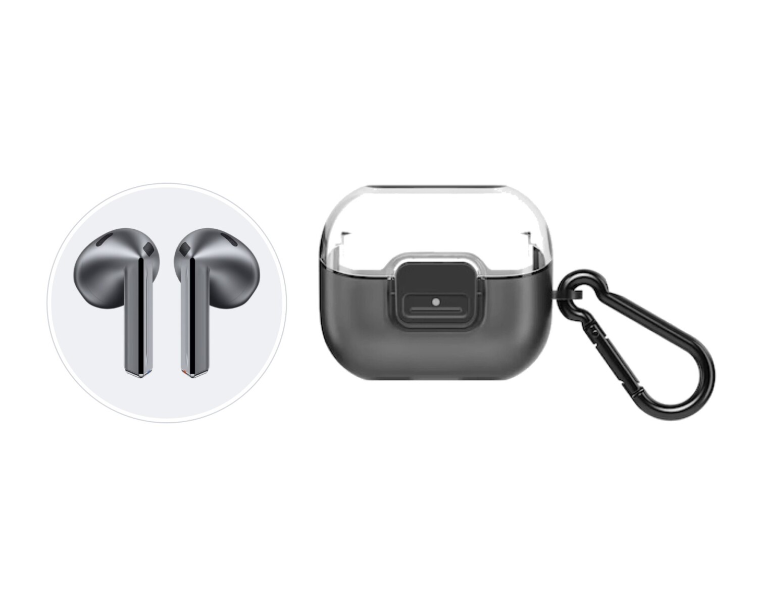 Funda Samsung Clip Case Transparente para Galaxy Buds3 y Buds3 Pro 