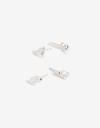 Aros Sets Strass Set De Aros Pasantes Plata 925 - Plateado