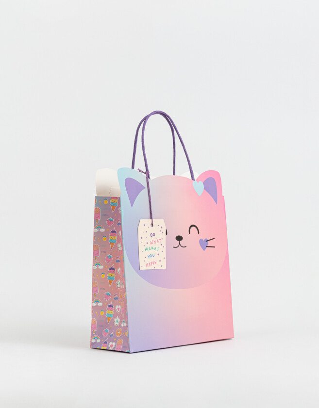 Accesorios Regalos Gatito Bolsa De Regalo De Gatito Tamaño Mediano - Combinacion Multicolor
