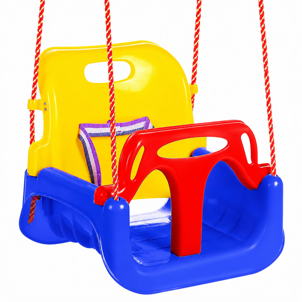 Hamaca Infantil 3en1 Adaptable Bebé Niño Plástico c/Cuerdas - Azul 