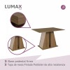 Juego de Comedor Mesa de Madera 6 Sillas Rustico Beige