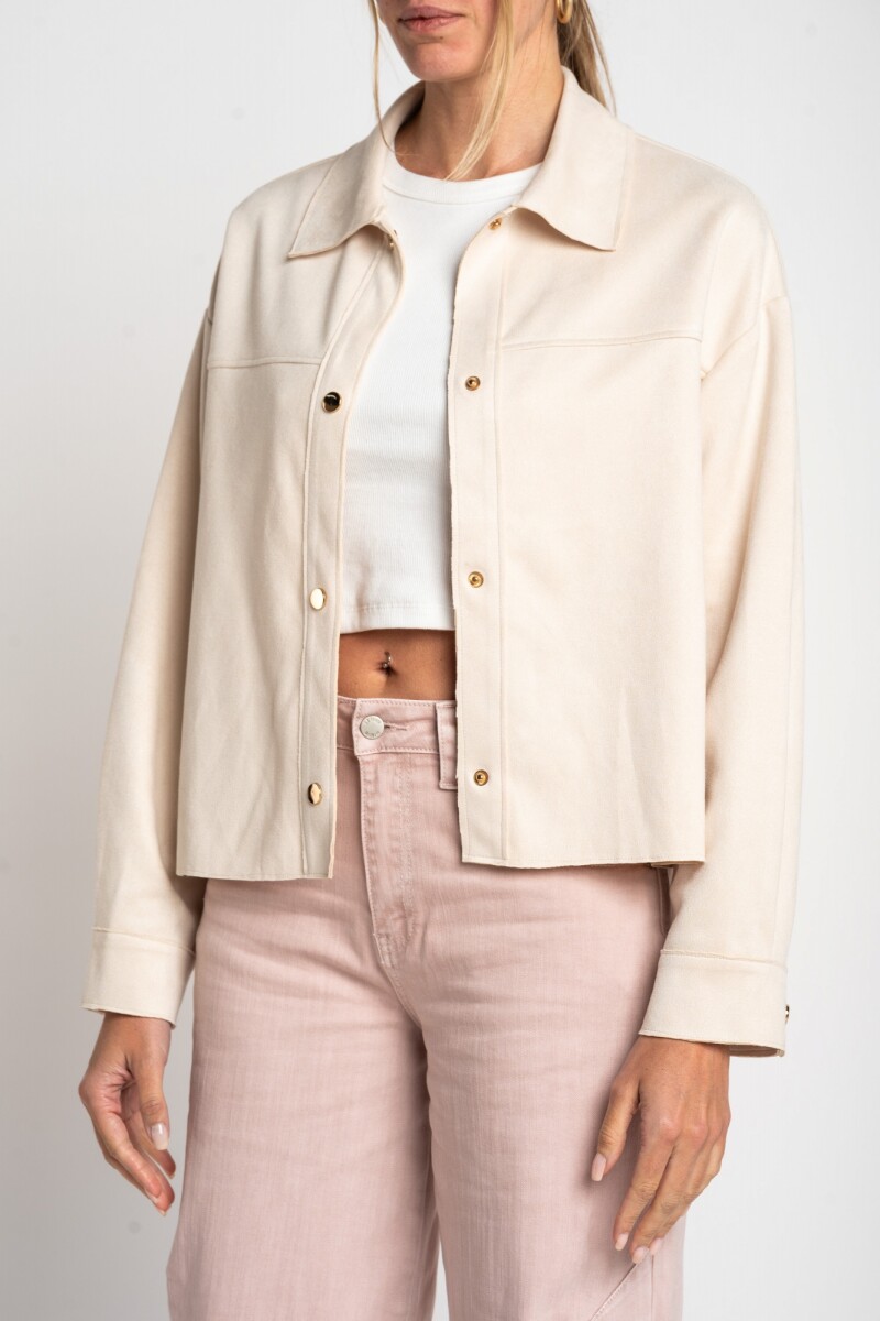 Camisa Gamuza Vegana Crudo