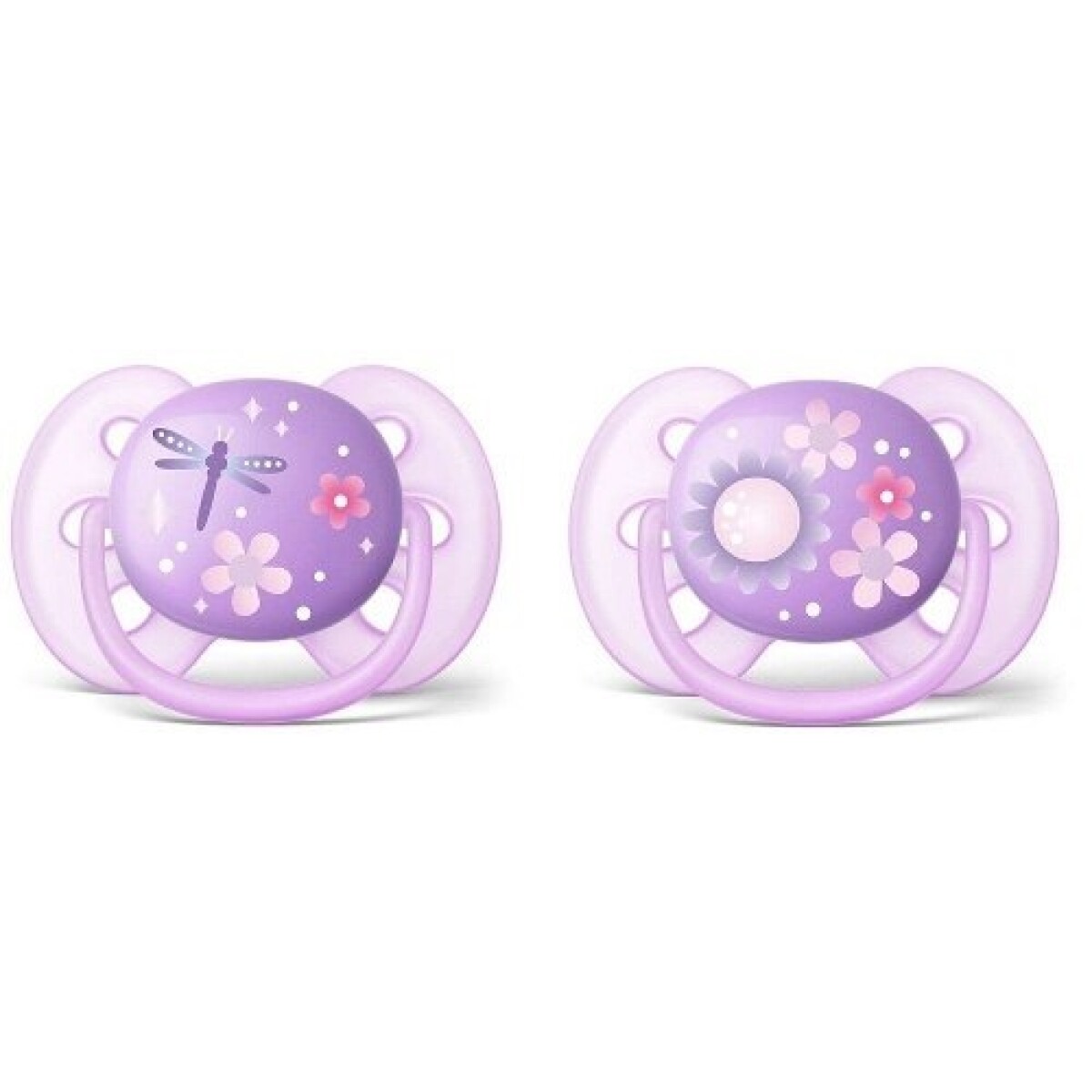 Chupete Avent Soft Purple Firefly 6 A 18m 2 Uds. 