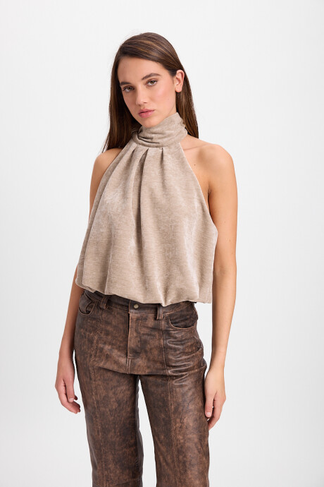 Blusa Fluida Beige