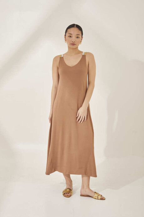 VESTIDO OLIVIA CAMEL