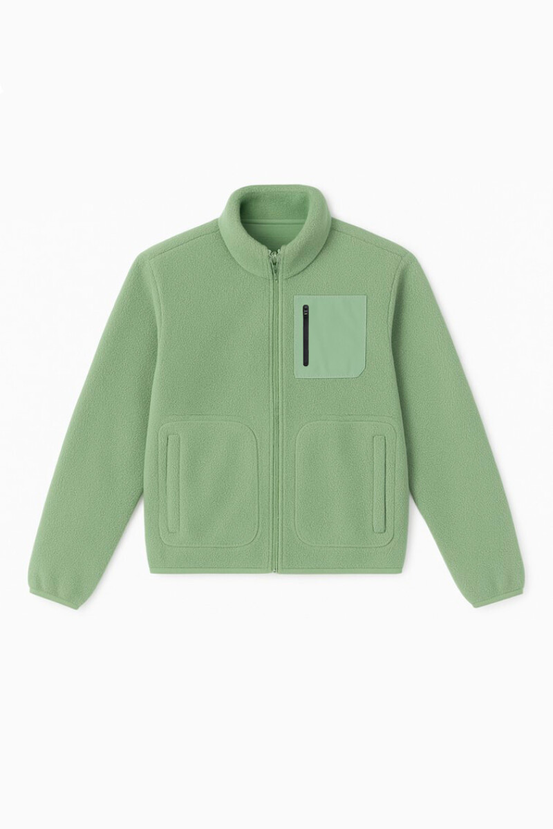 Campera en sherpa - Verde 