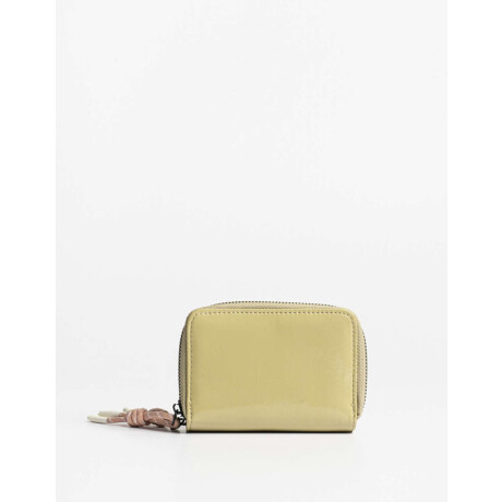 Billetera De Cuerina Con Doble Cierre Verde Claro