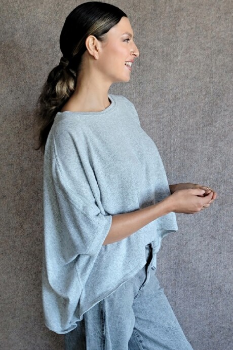 Remera Lara Lanilla Gris melange