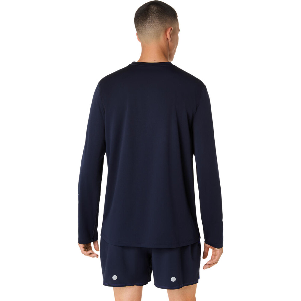 Polo Running Fujitrail Logo LS Top Hombre Midnight/cobalt Burst/cool Grey