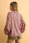 Camisa rayas alma lavada marrón