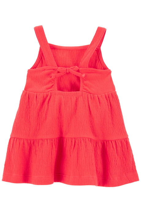 Vestido de jersey arrugado, rojo Sin color