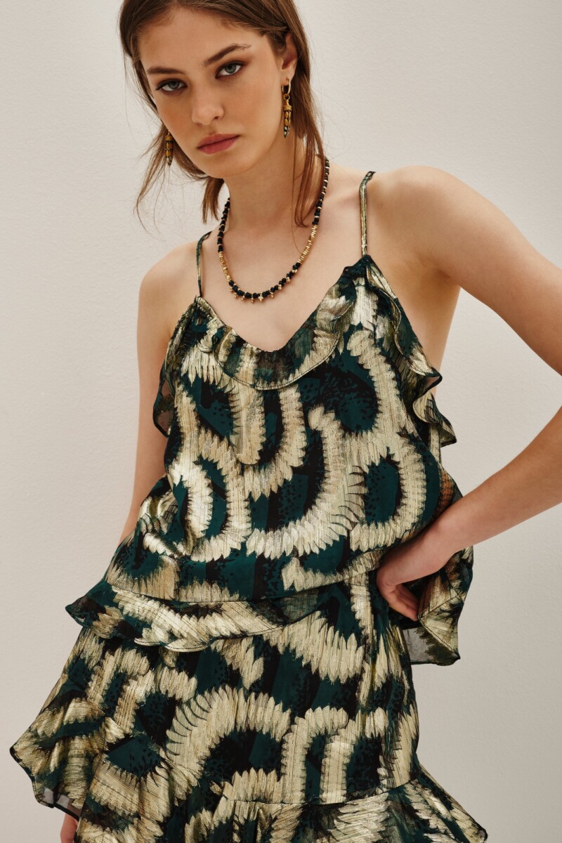 Top Frills Wild Lurex Verde