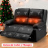 Sillón 2 Cuerpos Reclinable Con Masajeador Y Terapia De Calor, Totalmente Automatizado NEGRO