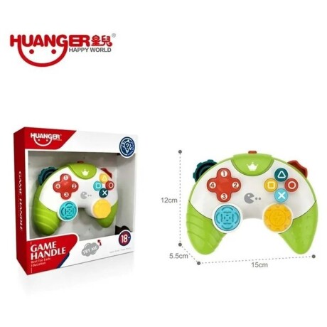Joystick Juguete Didáctico con Sonidos Luz para Bebé Huanger Verde