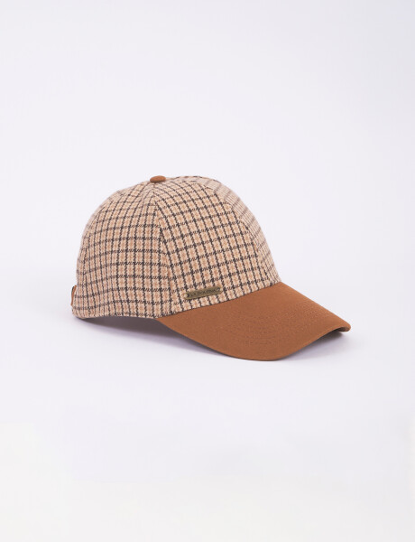 Gorra cuadros tostado