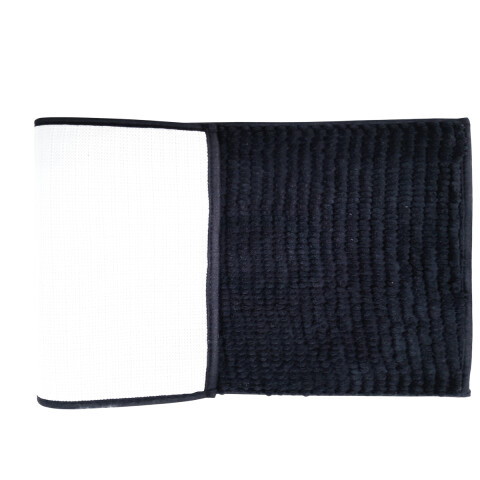 Alfombra peludita 38x58cm color negro Alfombra Peludita 38x58cm Color Negro