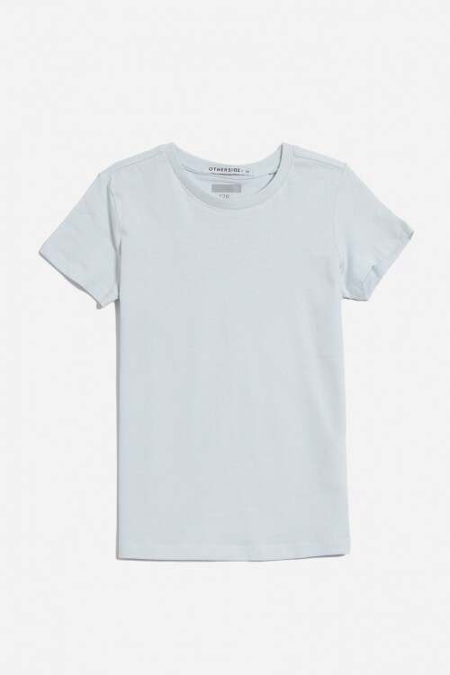 T-shirt manga corta lisa AZUL CLARO