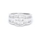 Anillo Oro Blanco 18Kts Y Brillantes. Anillo Oro Blanco 18Kts Y Brillantes.