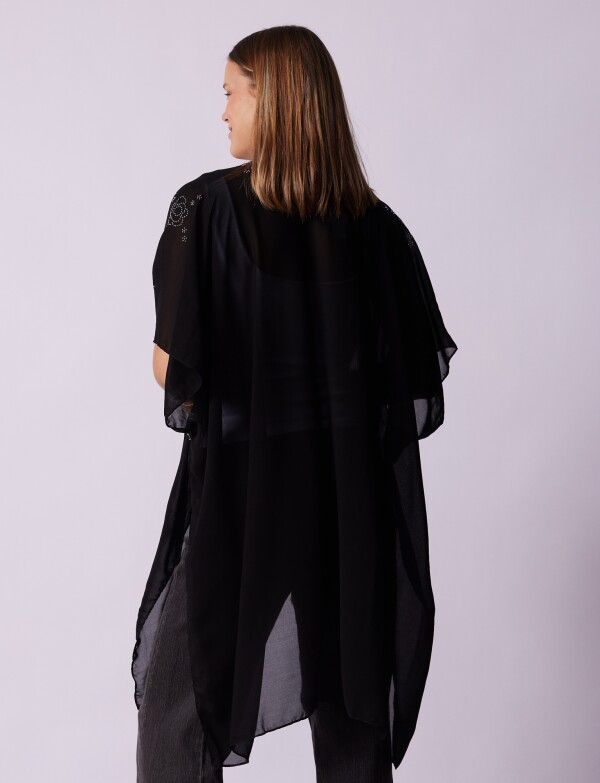 Kimono Noche NEGRO/PLATEADO