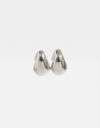 Aros Pasantes Metal Aros De Gota - Plateado Rodio