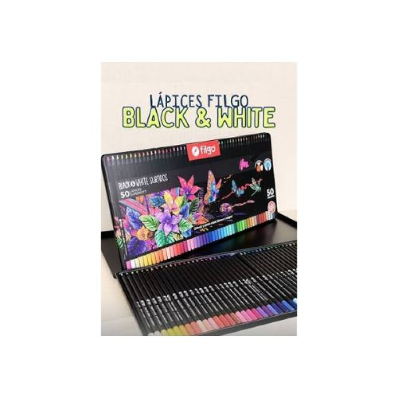 Filgo Color Resina Black White - Estuche Lata x 50 Filgo Color Resina Black White - Estuche Lata X 50