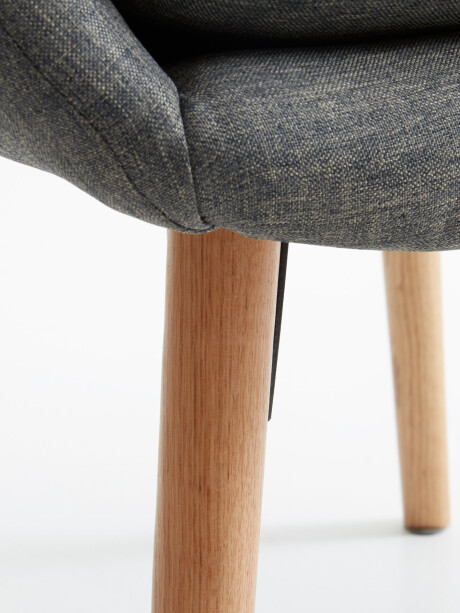 Sillón UDSBJERG tela gris/roble Sillón UDSBJERG tela gris/roble