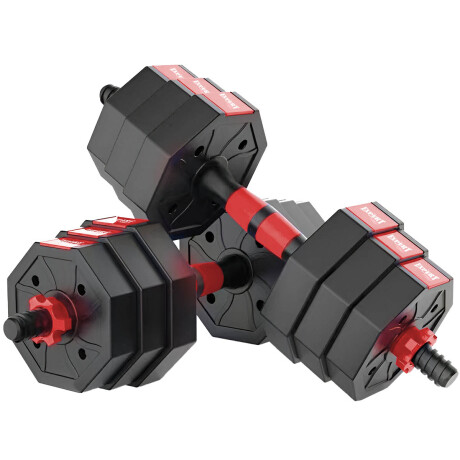 Set Mancuernas Expert Fitness + Barra + Guante 20kg Rojo