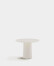 Mesa de centro Albanella de cemento con acabado blanco brillante Ø65 cm