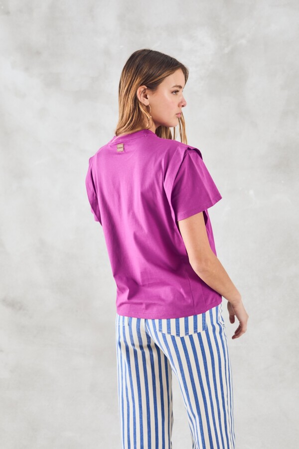 Remera Algodón Peinado Magenta