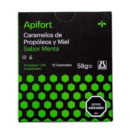 Caramelos de Propóleos y Miel Apifort Menta 12 Caramelos Caramelos de Propóleos y Miel Apifort Menta 12 Caramelos