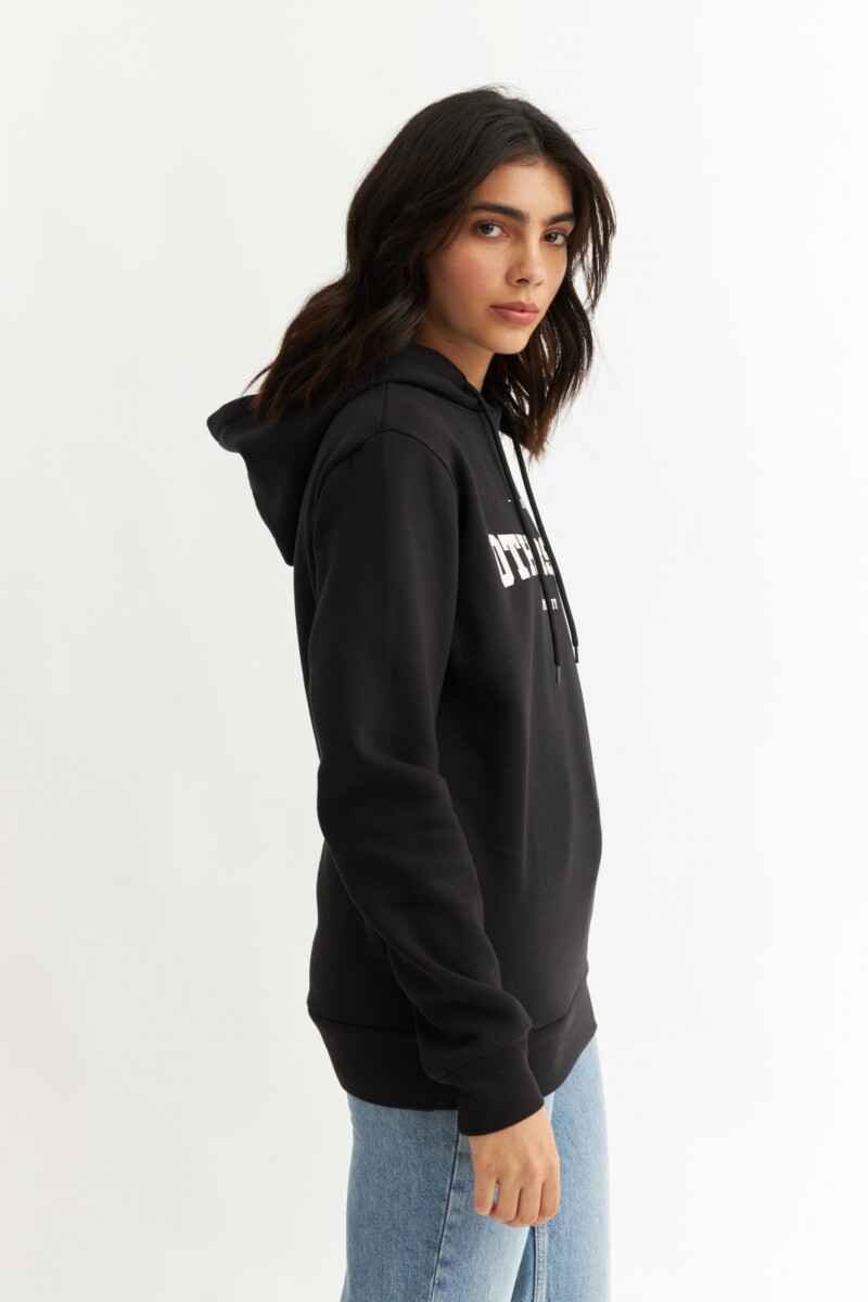 Hoodie estampado - UNISEX NEGRO