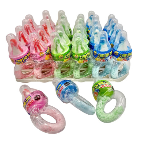 CHUPETIN ANILLO CON POLVO ACIDO Display x30 Unidades CHUPETIN ANILLO CON POLVO ACIDO Display x30 Unidades