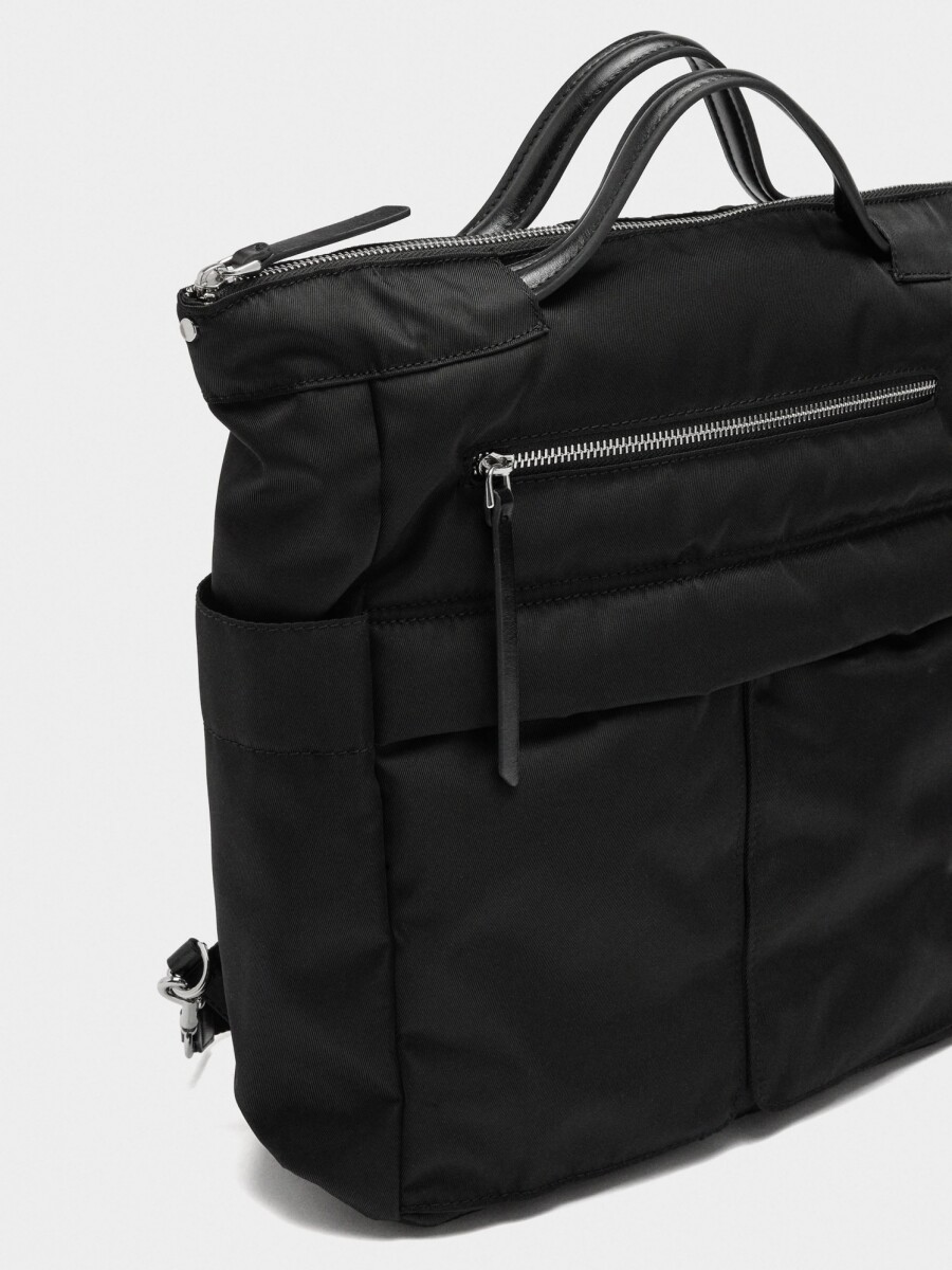 Mochila De Nylon Para Portátil 13" negro