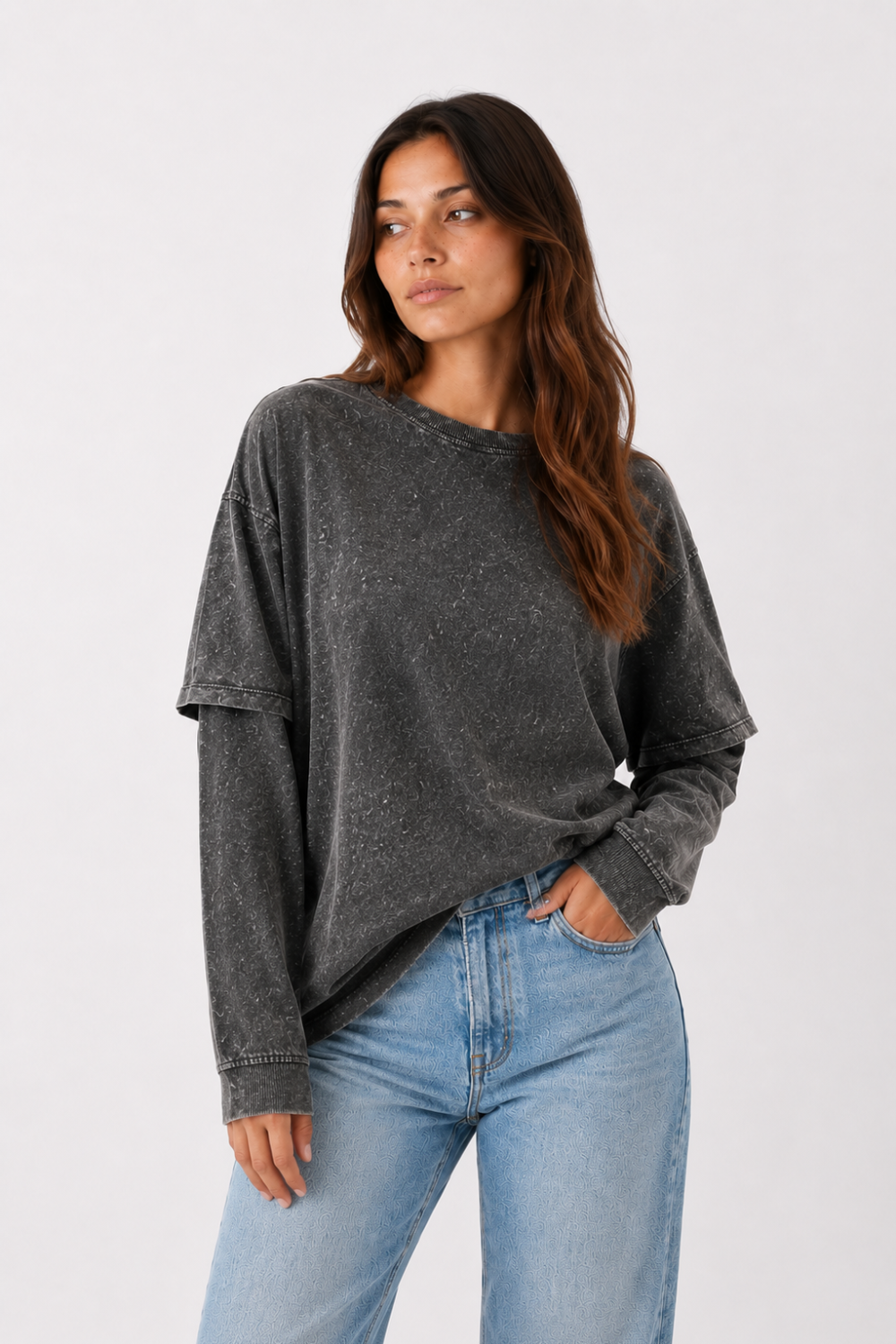 Remera Sirlan Gris Oscuro