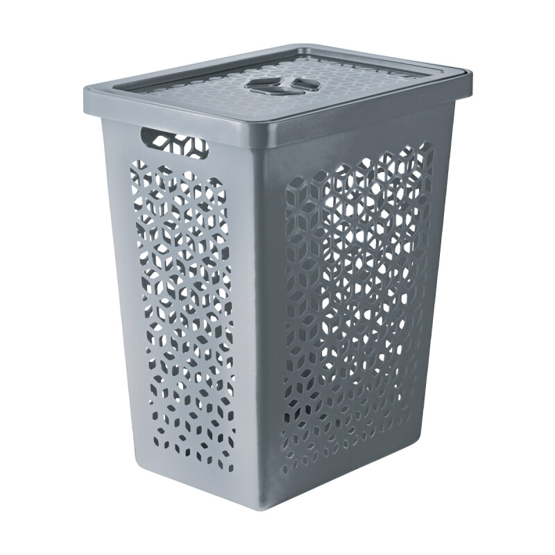 Cesto organizador ropa 55L GRIS