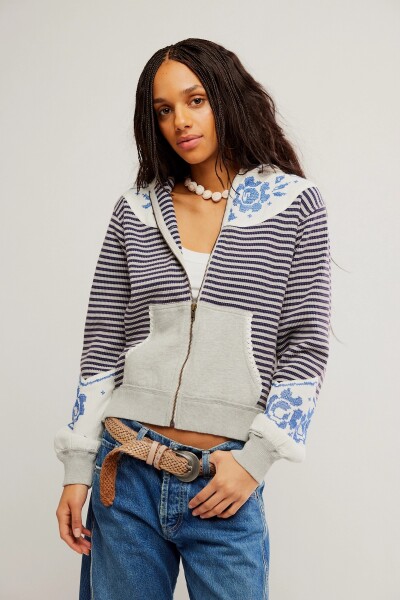 BUZO ZIP LYDIA Gris