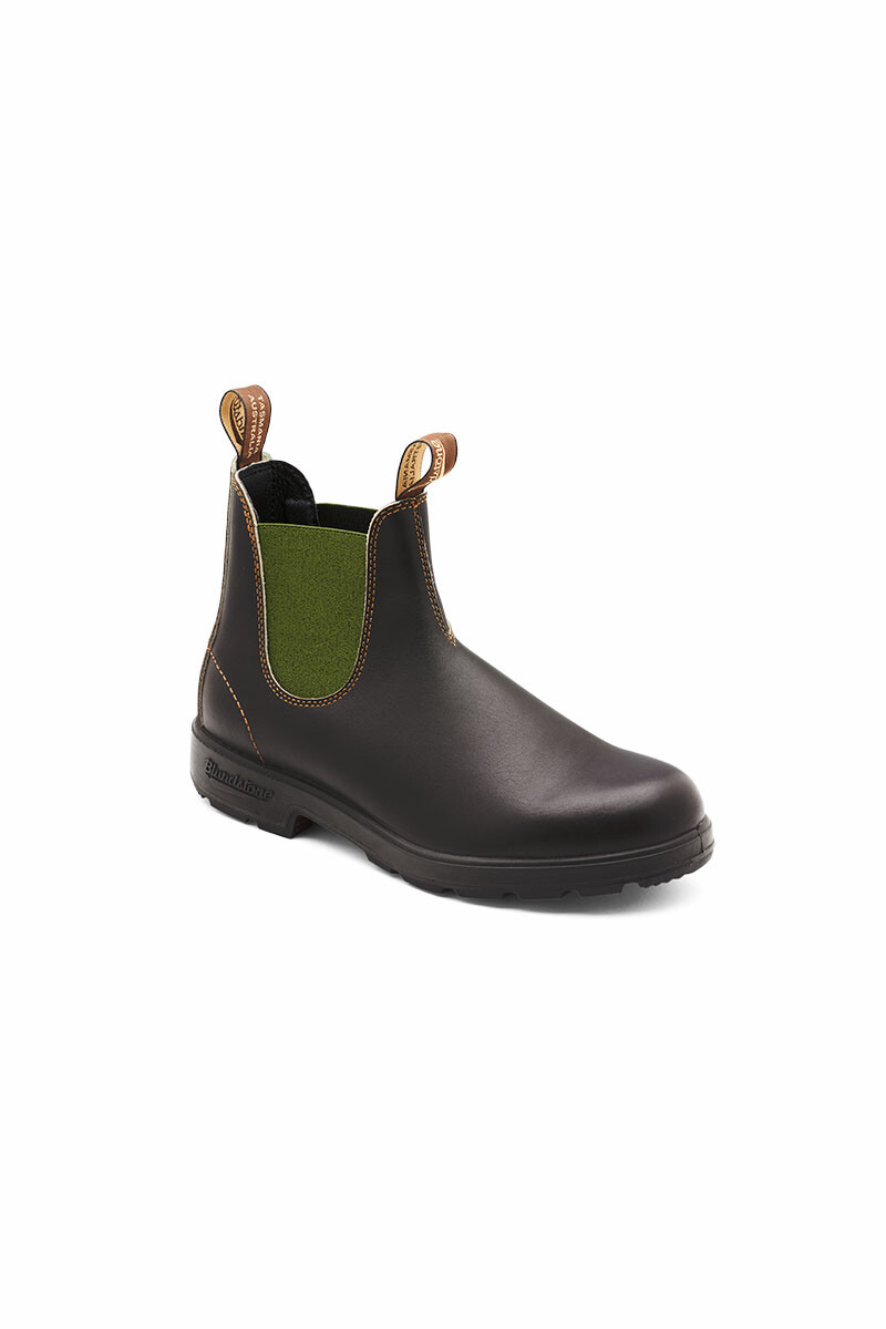 Botas 519 Elastic Side V Cut Stout Brown Olive Elastic