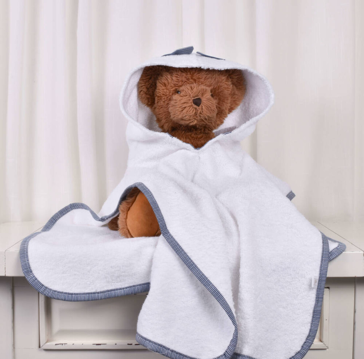 Poncho de toalla Infantil Classic Azul - 6 a 8 años 