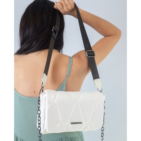 Bandolera Canva Fancy capitoneada Crudo