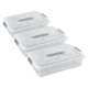 Set x3 caja organizadora 8,40lt con trabas TRANSPARENTE