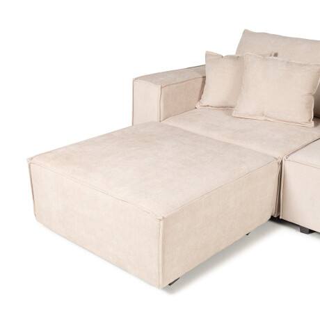 Sofá Modular Maia (3 módulos) - Tela Microfibra 12072 (Beige)