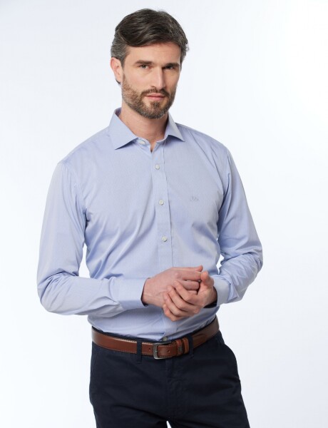CAMISA ENTALLADA Azul