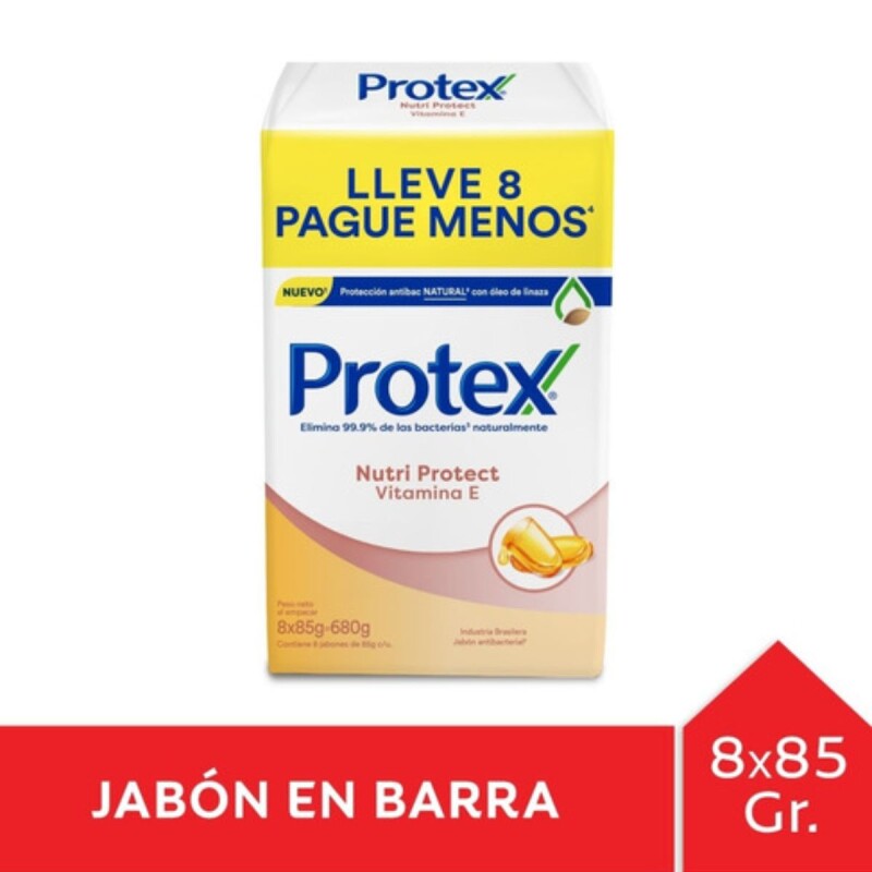 Jabón en Barra Protex Astral Vitamina E Pack Ahorro X8 85 GR
