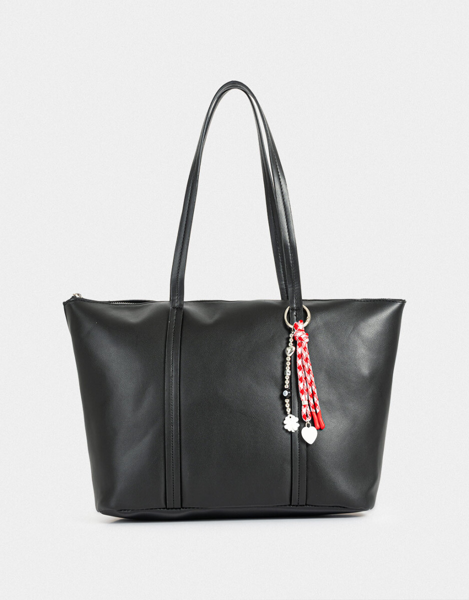 Cartera Shopper Con Charm 