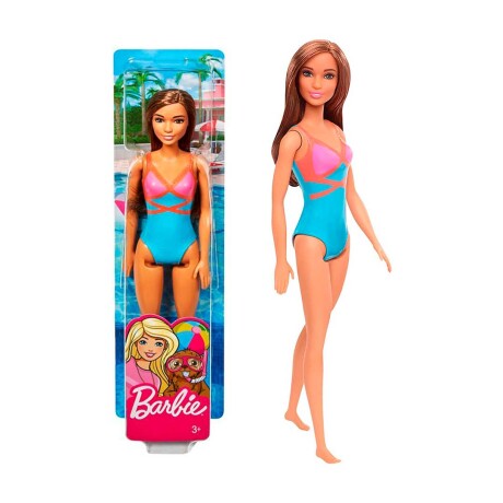Muñeca Barbie Beach Traje de baño playa azul 001