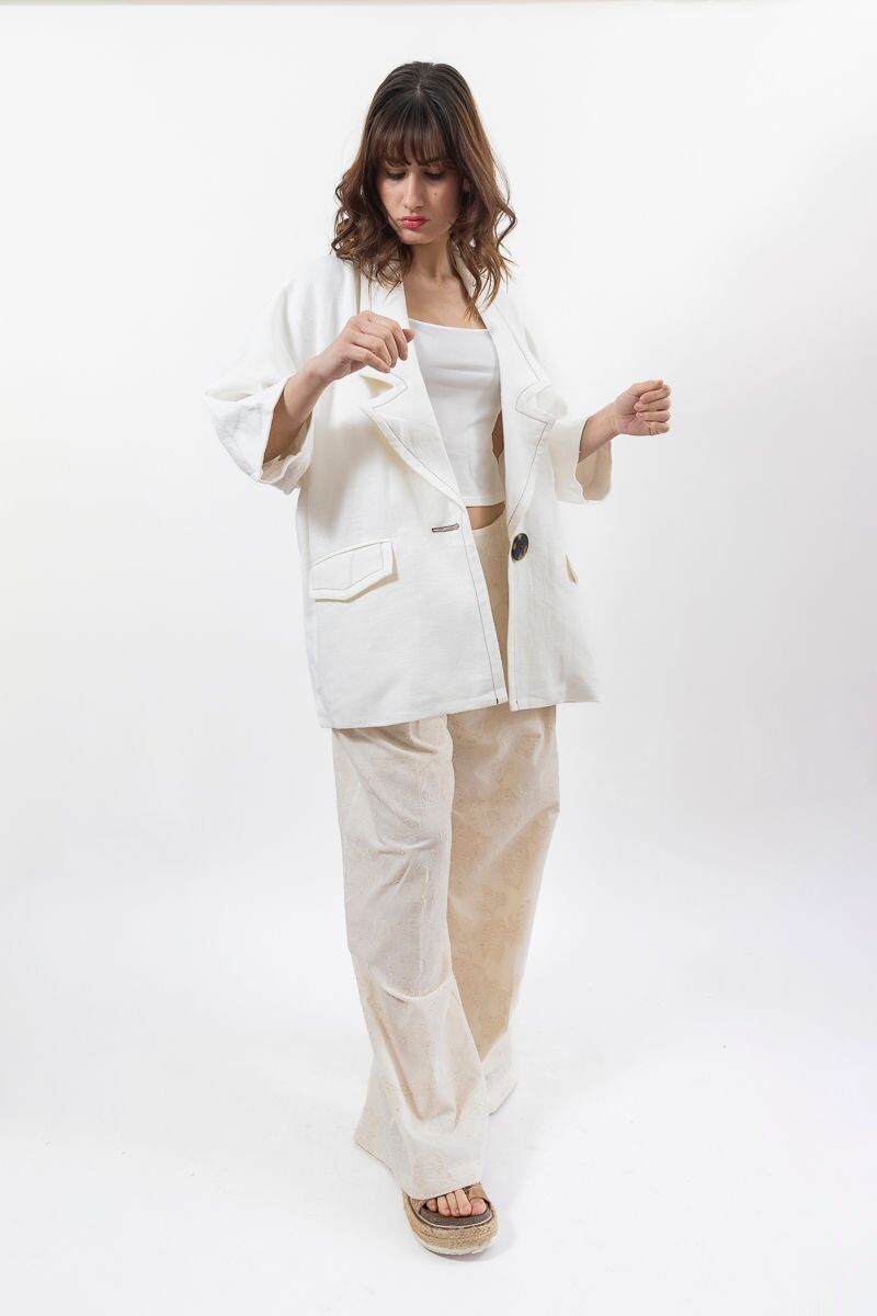PANTALON RAYON OCASO - BLANCO 